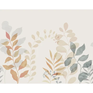 Grow oranssi lehtitapetti Rebel Wallsilta R18382 koko kuvio image