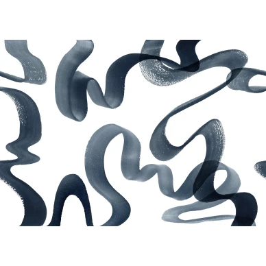 Waves sininen graafinen tapetti Rebel Wallsilta R18352 koko kuvio image