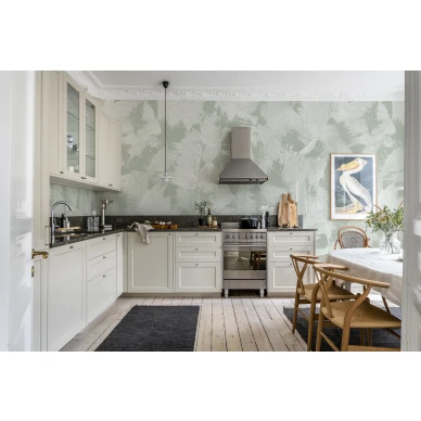 Vihrea keittion kuvatapetti Brush Rebel Wallsilta R18632 image