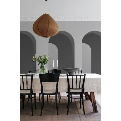 Rohkea harmaa tapetti Rebel Wallsilta Arch R18618 kuva