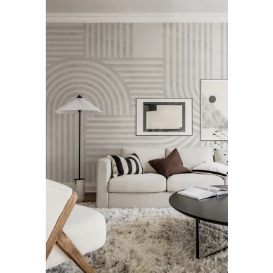 Harmaa graafinen tapetti Rebel Wallsilta Twine R18625 kuva