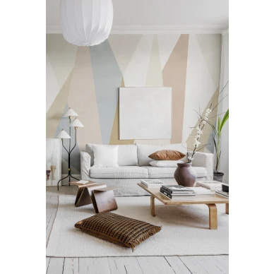 Rebel Walls hiekanvarinen geometrinen tapetti Chrystal R18609 image