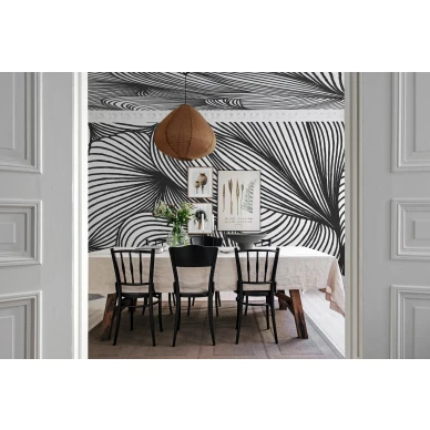 Graafinen mustavalkoinen tapetti Opulence Lines R18597 Rebel Wallsilta kuva