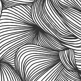 Opulence Lines mustavalkoinen graafinen tapetti Rebel Wallsilta R18597 kuva