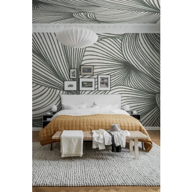 Vihrea tapetti Opulence Lines Rebel Wallsilta R18598 kuva