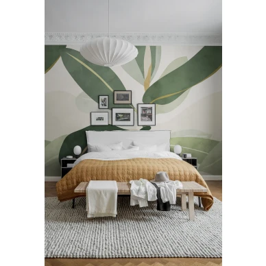 Upea lehtitapetti makuuhuoneeseen Ruby Rebel Wallsilta R18590 kuva