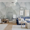 Olohuoneen kuvatapetti seinamaalauksena Rebel Wallsilta Petals R18587