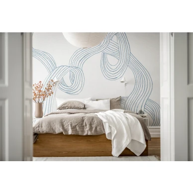 Leikkimielinen raitatapetti makuuhuoneeseen Stripes Rebel Wallsilta R18585 kuva
