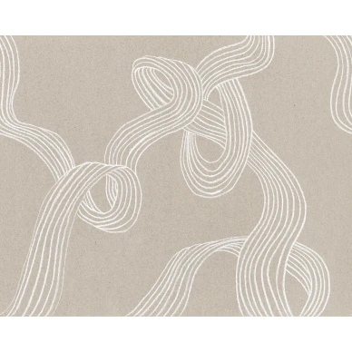 Stripes hiekanvarinen leikkimielinen raitatapetti Rebel Wallsilta R18421 koko kuvio kuva