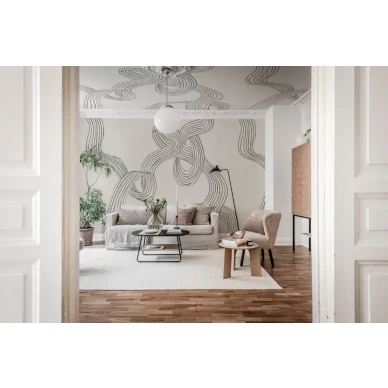 Stripes kuvatapetti olohuoneeseen Rebel Wallsilta R18422 kuva