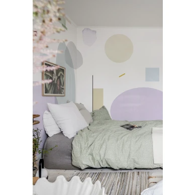 Geometrinen tapetti makuuhuoneeseen Rebel Wallsilta Geometry R18362 kuva