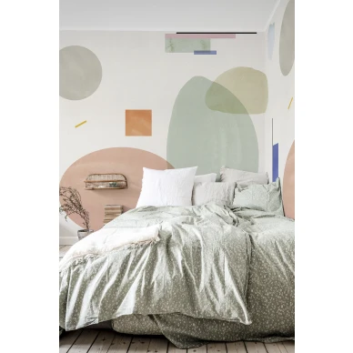 Makuuhuoneen iloinen tapetti Geometry R18361 Rebel Wallsilta kuva