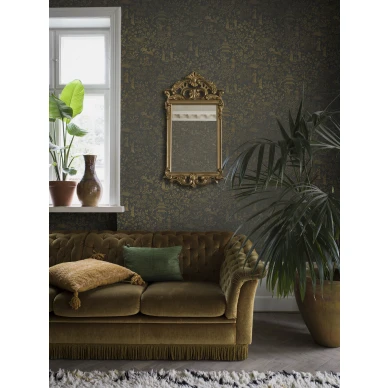 Ylellinen musta tapetti Oriental Garden 4272 Borastapeterilta image