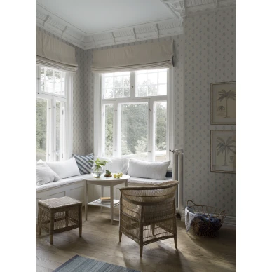Olohuoneen kukkatapetti Petite Fleurs 4264 Borastapetilta kuva