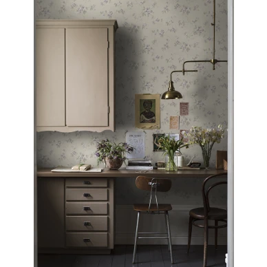 Liila kukkatapetti Vintage Rose 4256 Borastapeterilta kuva