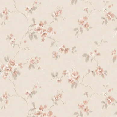 Vintage Rose beige roosa kukkatapetti Borastapeterilta 4259 kuva