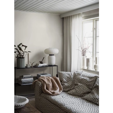 Olohuoneen tapetti yksivarinen valkoinen Borasilta Calm White 4301 kuva