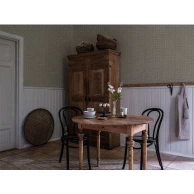 Vanhanaikainen ruudullinen tapetti Durolta Ingrid 516 05 kuva