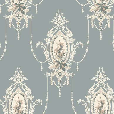 Edsbyn sininen medaljonkitapetti Durolta 518 04 image