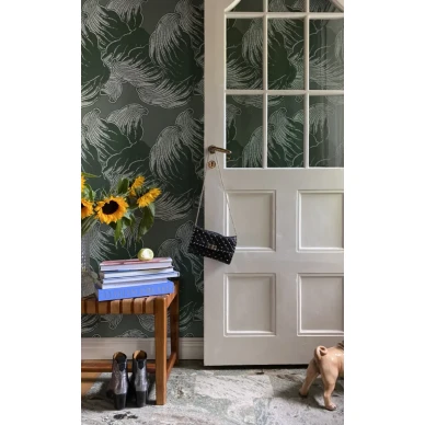 Vihrea graafinen tapetti Balance 1421 Studio Lisa Bengtssonilta image