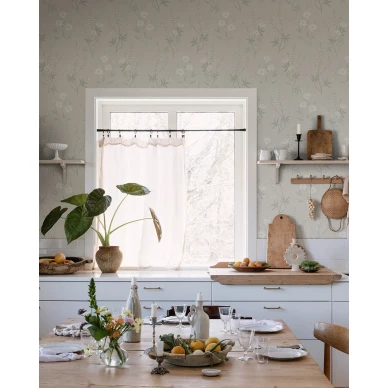 Beige keittiotapetti Emma Sandbergilta S10184 kuva