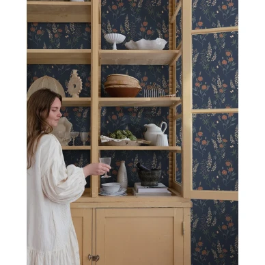 Emma sininen tapetti Sandbergilta S10185 kuva