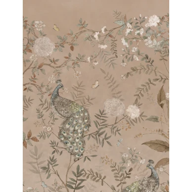 Chinoiserie roosa lintutapetti Borastapeter Studiolta 9470w koko kuvio image