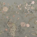 Chinoiserie sinivihrea lintutapetti Borastapeter Studiolta 9469w