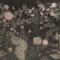 Chinoiserie tumma lintutapetti Borastapeter Studiolta 9468w