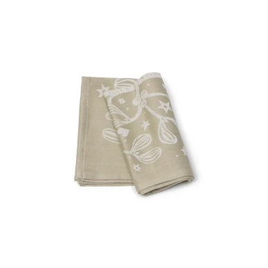 Beige keittiopyyhe jouluksi Misteltoe Tea Towel 1104266281 kuva