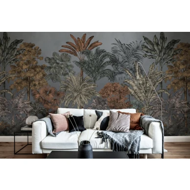 Olohuoneen tumma kuvatapetti Tropical Bellewood Rebel Wallsilta R17592 image