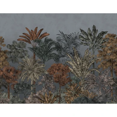 Tropical Bellewood tumma puutapetti Rebel Wallsilta R17592 koko kuvio image