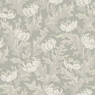 Sigrid beige kukkatapetti Durolta 519 01 kuva