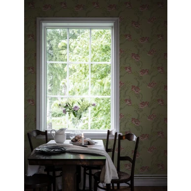 Klassinen keittiotapetti kukkakuviolla Ovansjo Durolta 521 02 image