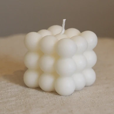 bubble kuplakynttila valkoinen image