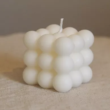 bubble kuplakynttila valkoinen image