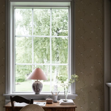 Beige kukkatapetti Ekbacken Durolta 523 01 kuva