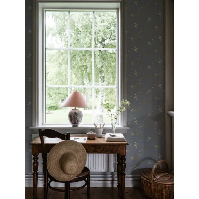 Duron sininen kukkatapetti Ekbacken 523 04 kuva