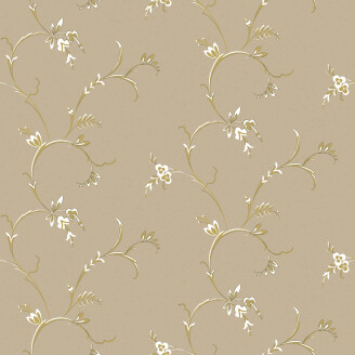 Ekbacken beige kukkatapetti Durolta 523 01 kuva