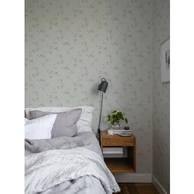 Sininen perinteinen tapetti makuuhuoneeseen Durolta Kerstin 525 03 kuva