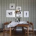Mustavalkoinen retrotapetti Durolta Margaret Rose 527 05
