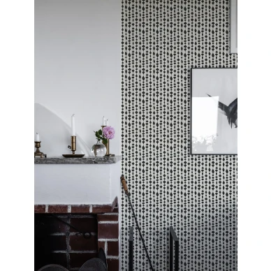 Mustavalkoinen tapetti Durolta 527 05 Margaret Rose image