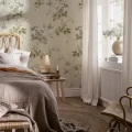Makuuhuoneen tapetti kukkakuviolla Kristina Mural Durolta 615 01