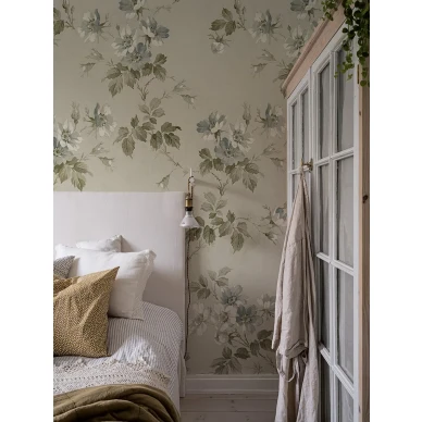 Suurikuvioinen kukkatapetti Durolta Kristina Mural 615 01 kuva