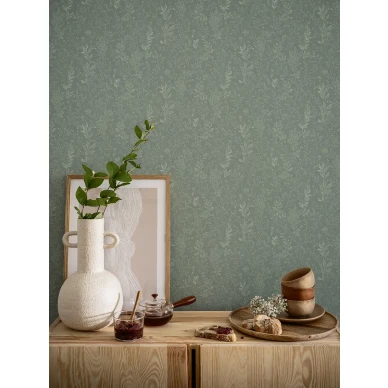 Keittion tapetti vihrealla kuviolla Durolta Tuva 613 04 image