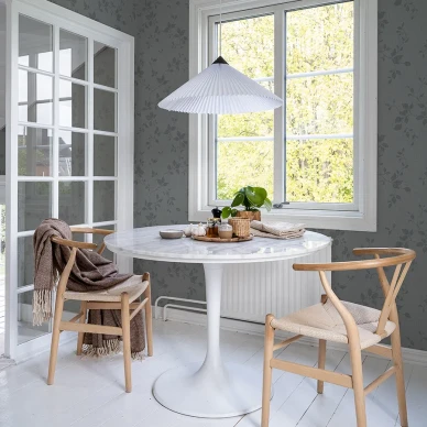 Siniharmaa tapetti Durolta Siri 612 04 kuva