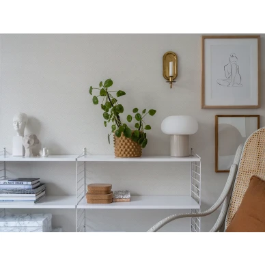 Valkoinen tapetti olohuoneeseen Durolta Stra 610 01 image