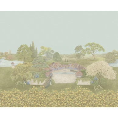 Idyll keltainen maisematapetti Cole Sonilta 120 1004 koko kuvio image