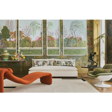 Cole Son tapetit Reverie 120 4012 tauluissa ja Cascade 120 5014 seinalla kuva