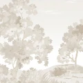 Beige mittatilattu puu tapetti Borastapeterilta Countryside Landscape 9479w